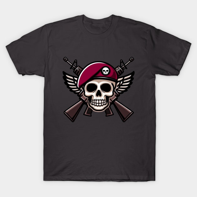 Cartoony Airborne Paratrooper T-Shirt by FlySquareWare